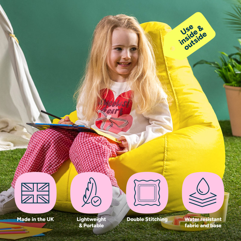 Kids Dalton Indoor-Outdoor Bean Bag, Ochre