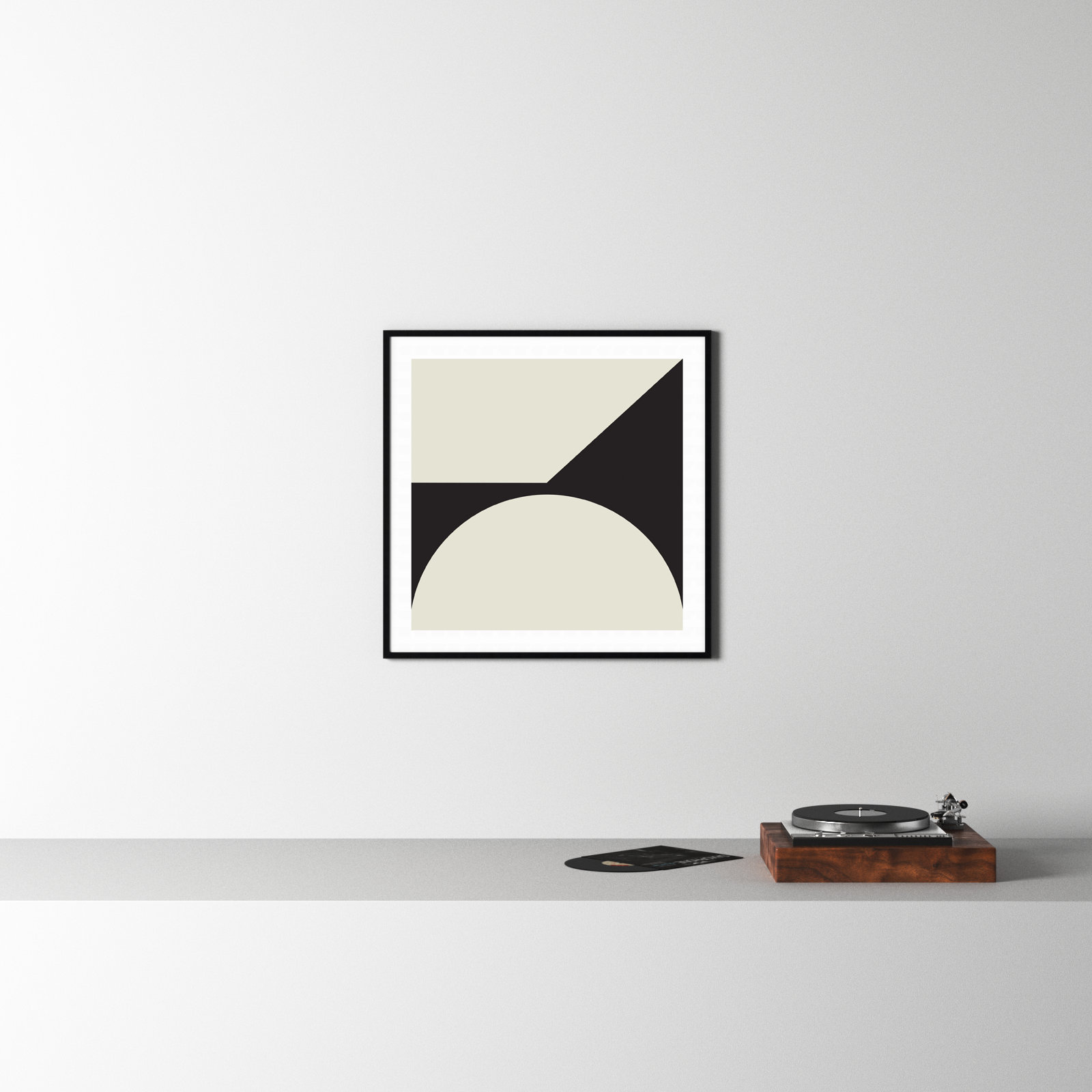 Alina "Minimal Max Mod I" Print, 21.25" H x 21.25" W x 0.8" D, Black Framed