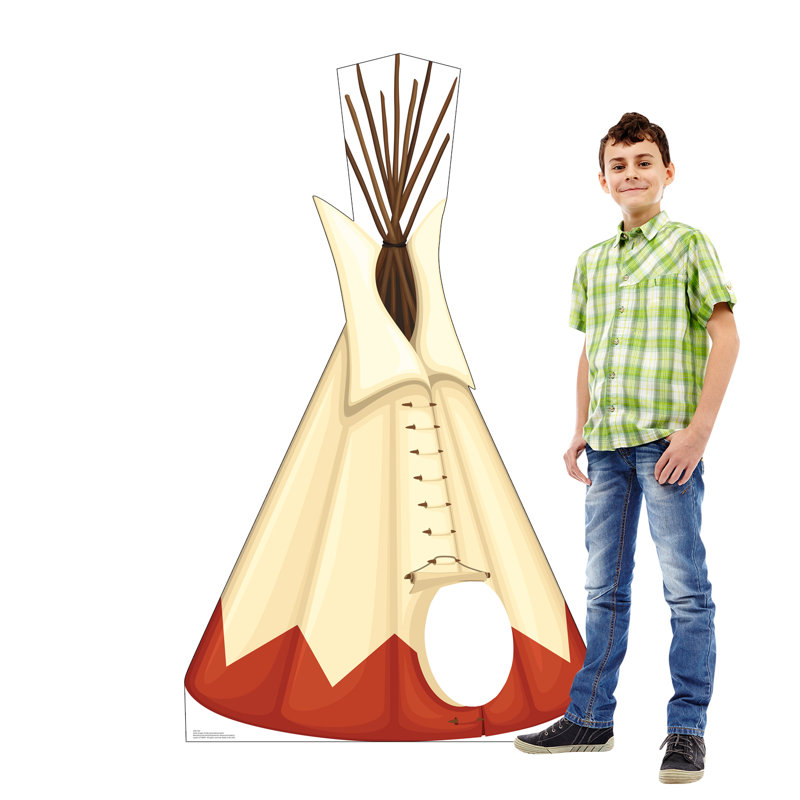 Life-Size Tipi Cardboard Cutout with Easel Back
