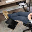 Repose-pieds Mind Reader, sous le bureau, ergonomique, hauteur hydraulique réglable, repose-pieds, bureau, mousse, L 16,75 po x l 7,5 po x H 3,75 po, noir