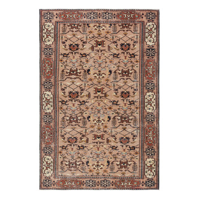 One-of-a-Kind 5'3x7'11 1950s Wool Area Rug
