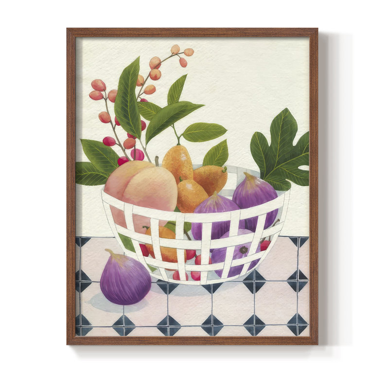 «Bright Fruit I», reproduction encadrée - bois massif, Noyer, H 11 po x l 9 po