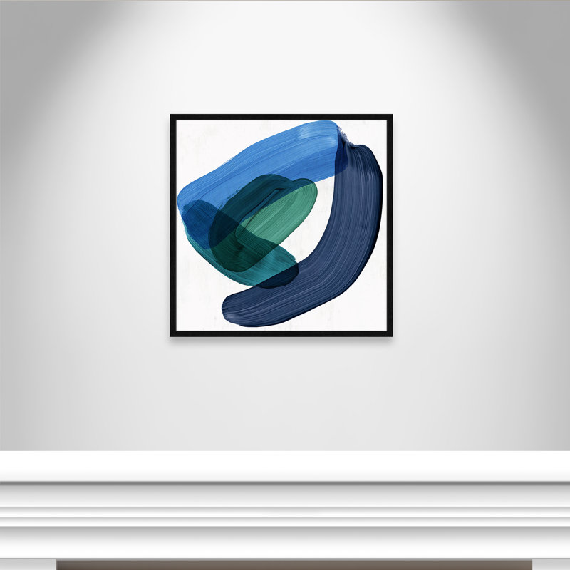 Smooth Bend II - peinture encadrée, H 27,5 po x l 27,5 po x P 0,75 po, Noir