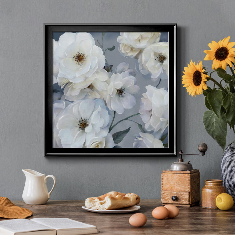 Timeless Climbing Rose - cadre photo, impression sur toile, H 17,5 po x l 17,5 po x P 1,5 po, Cadre noir