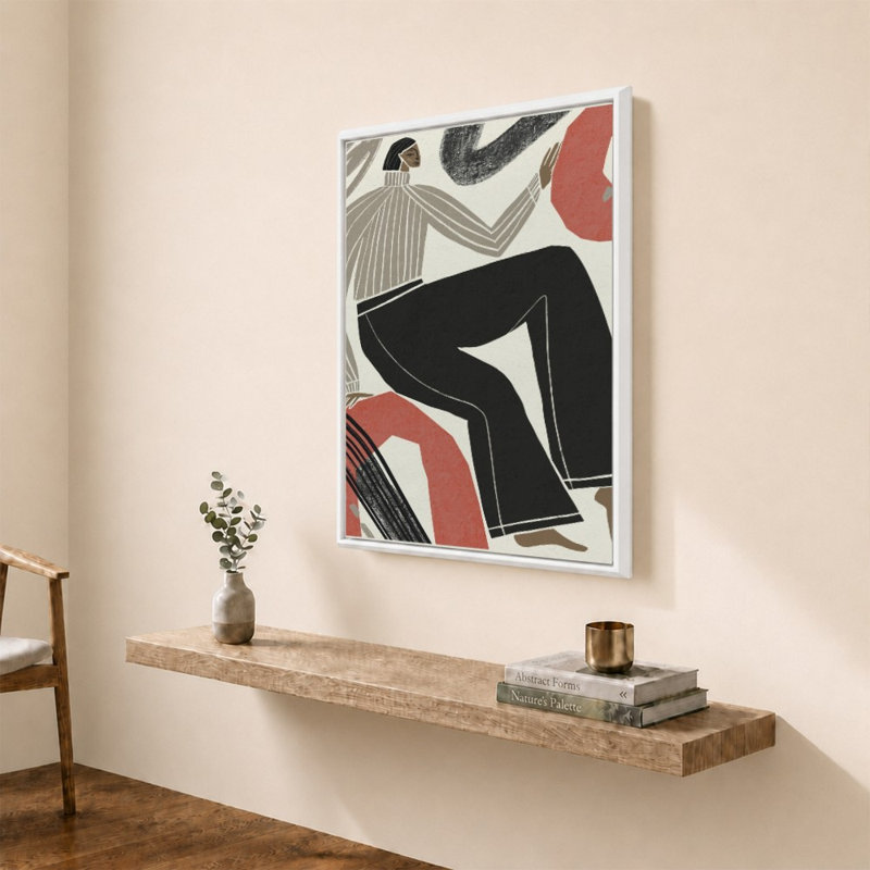 «Bold People - Rowan» par Chloe Watts - impression sur toile, H 52 po x l 40 po, Floater Frame, White