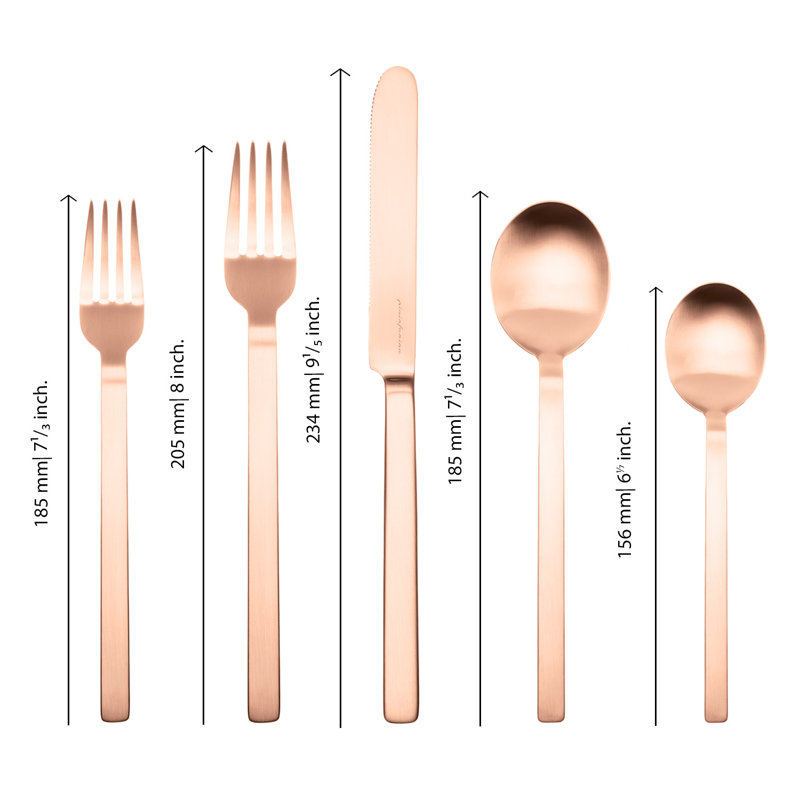 Ensemble de 5 pièces champagne Stile, Bronze givré