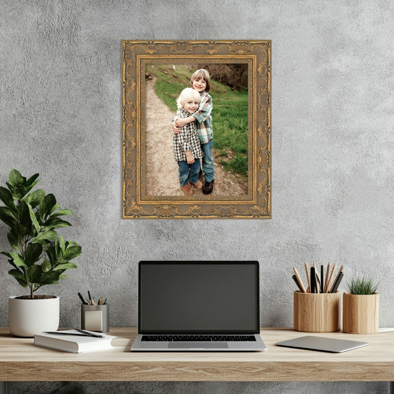 Cadre photo filigrane, Filigrane doré, 11 x 14