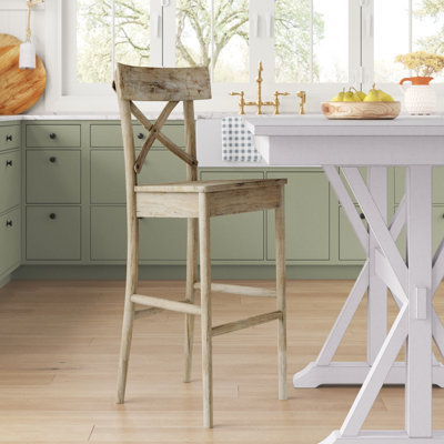 Betances Acacia Solid Wood Counter Stool