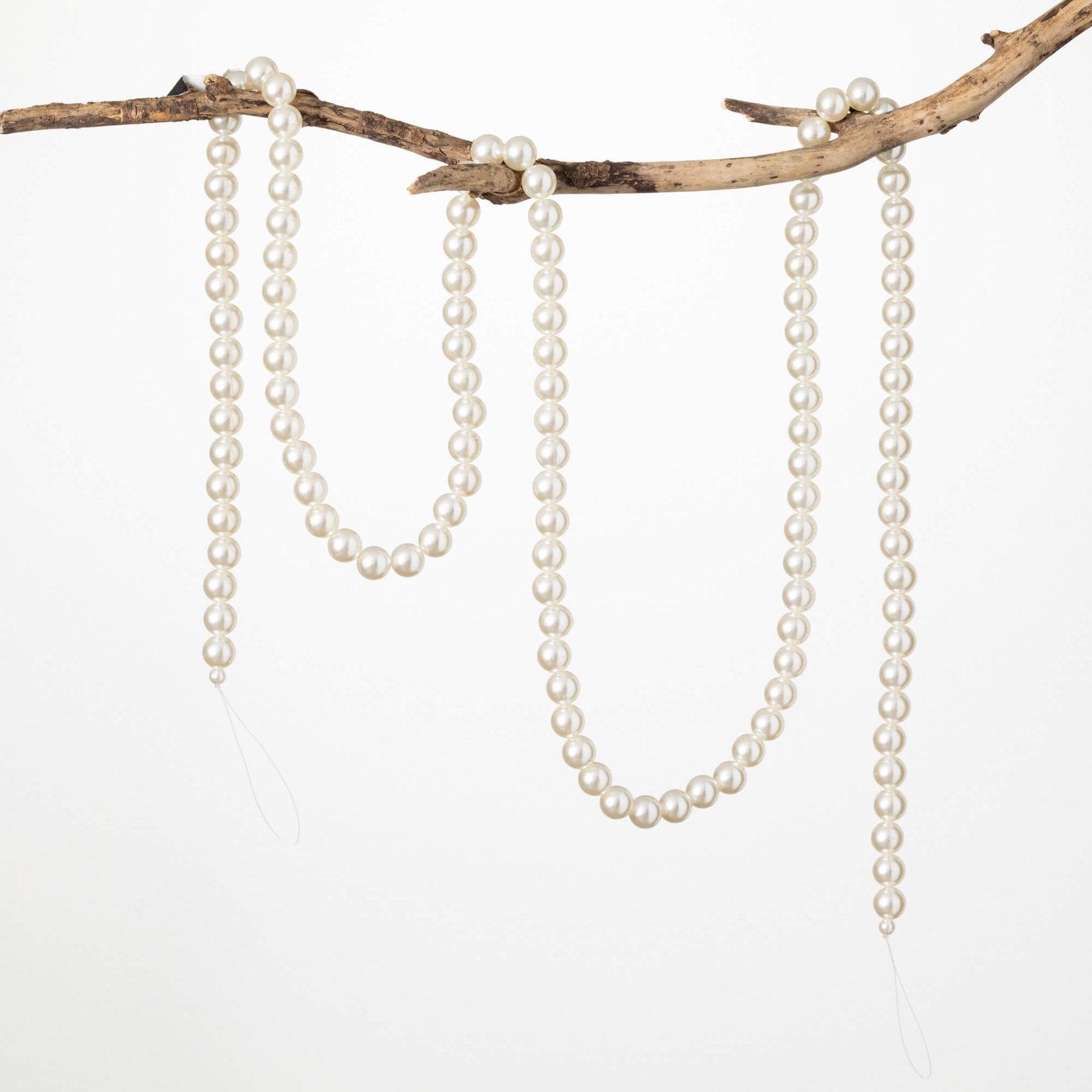 74" White Bead Novelty Garland