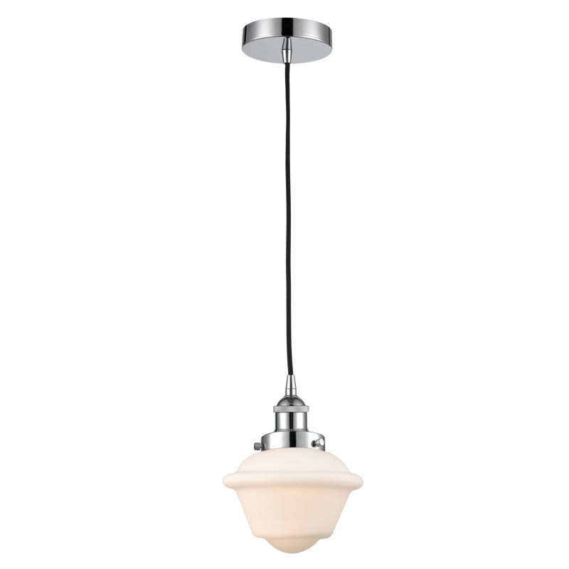 Luminaire suspendu 1 lumière Calliope, Blanc, Chrome poli