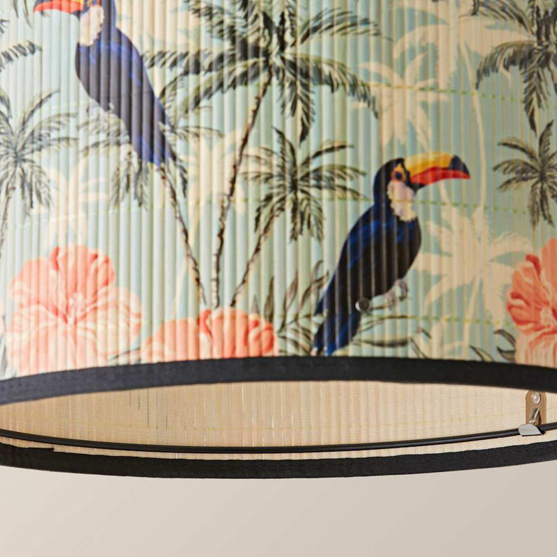 Anif Bamboo Drum Lamp Shade ( Slip-On ), 20cm H x 35cm W x 35cm D