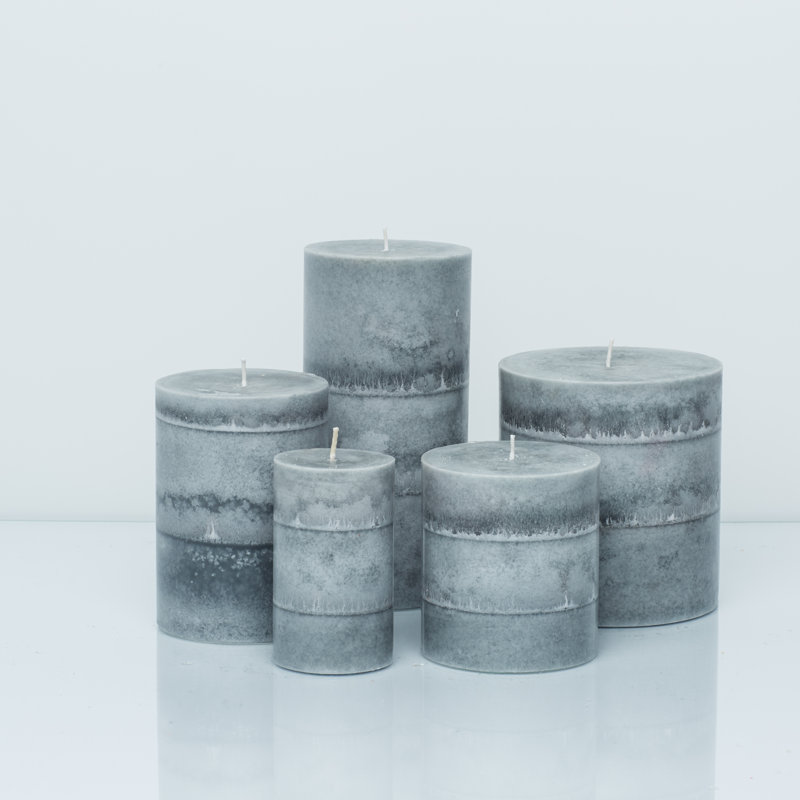 Scented Pillar Candle, 4" H x 3" W x 3" D