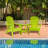 Anbut High - Density Polyethylene (HDPE) Folding Adirondack Chair-360699125