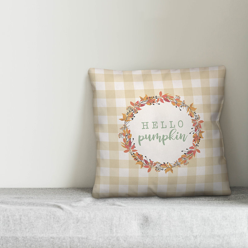  Hello Pumpkin Buffalo Throw Pillow