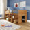 Lit mezzanine simple en bois massif Decimus