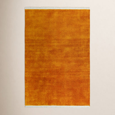 Clio Handmade Wool Burnt Orange Rug