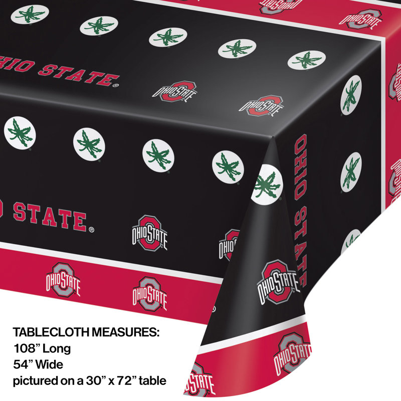 Creative Converting Ohio State University Plastic Tablecloths, 3 ct