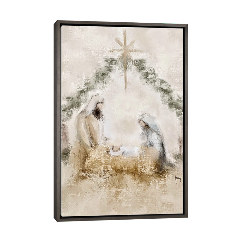 «Night Divine», reproduction d'art sur toile encadrée, H 60 po x l 40 po, Cadre flottant sans passe-partout, Gris