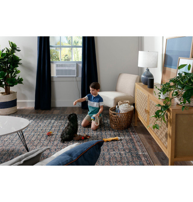 White 10,000 BTU Smart Window Air Conditioner with Remote