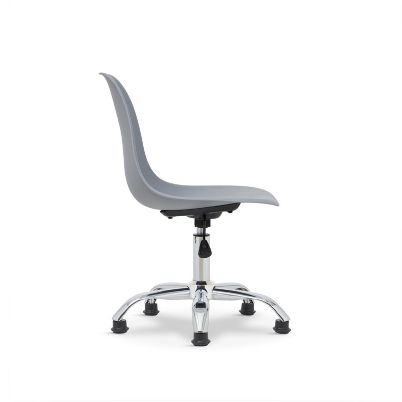 Emmajoy Office Chair, Light Grey/Silver