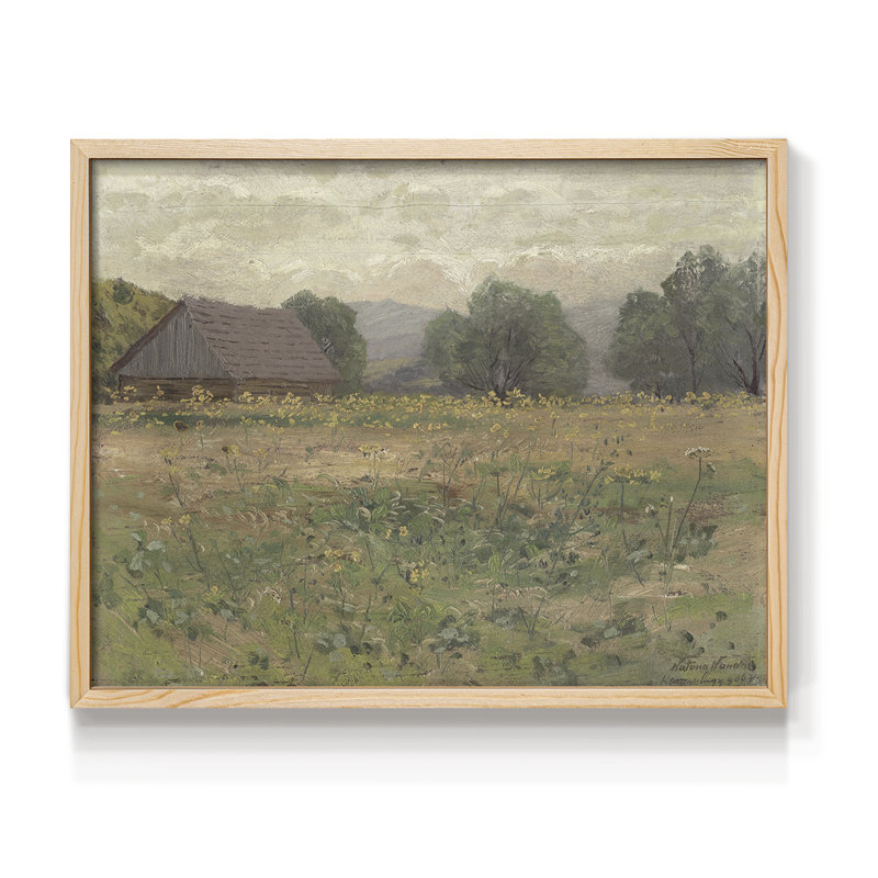 Paysages rétro-Dxxxi-impression encadrée - réversible, H 11 po x l 14 po, Naturel