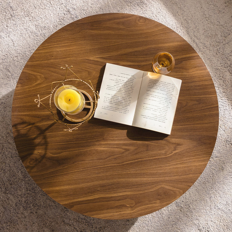 Table basse ronde en bois pour le salon