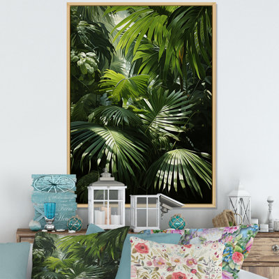 «Jade Jungle Thick Jungle Of Palm Trees I», reproduction sur toile