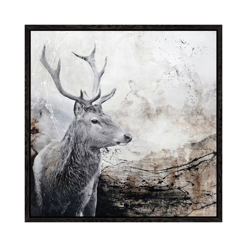 Outbreak - Print on Canvas, 66.04cm H x 66.04cm W x 3.81cm D, Black Framed