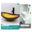 Vasque de salle de bain dorée au design artistique, en verre trempé, avec bonde clic-clac, pour un confort d'utilisation optimal, 53,7 x 34,8 x 15 cm
