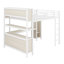 Lit mezzanine peu encombrant avec placard intégré, bureau d'étude et cubes d'organisation-1883592925