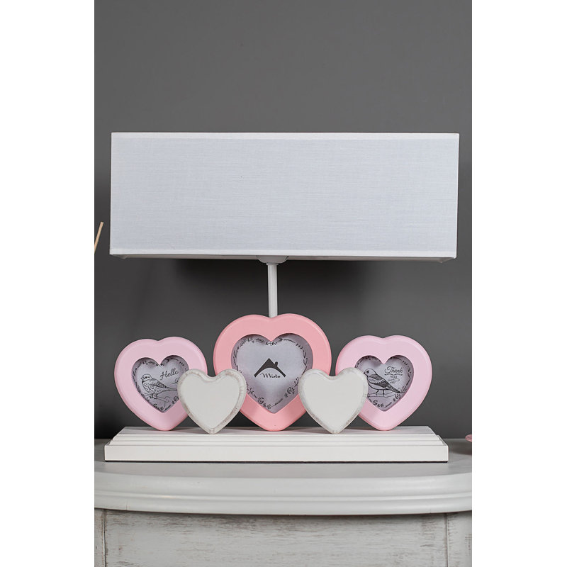 Lampe de table 13 po Roesch, Rose, Gris clair