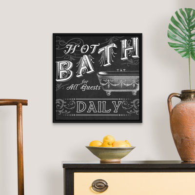 «Chalkboard Bath Signs II», reproduction d'impression sur toile