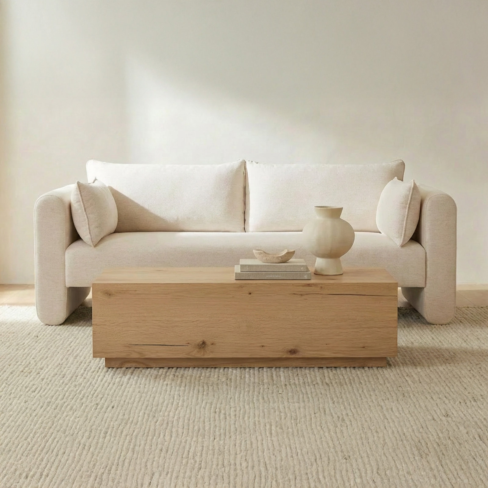 85" Linen Sofa, Oat