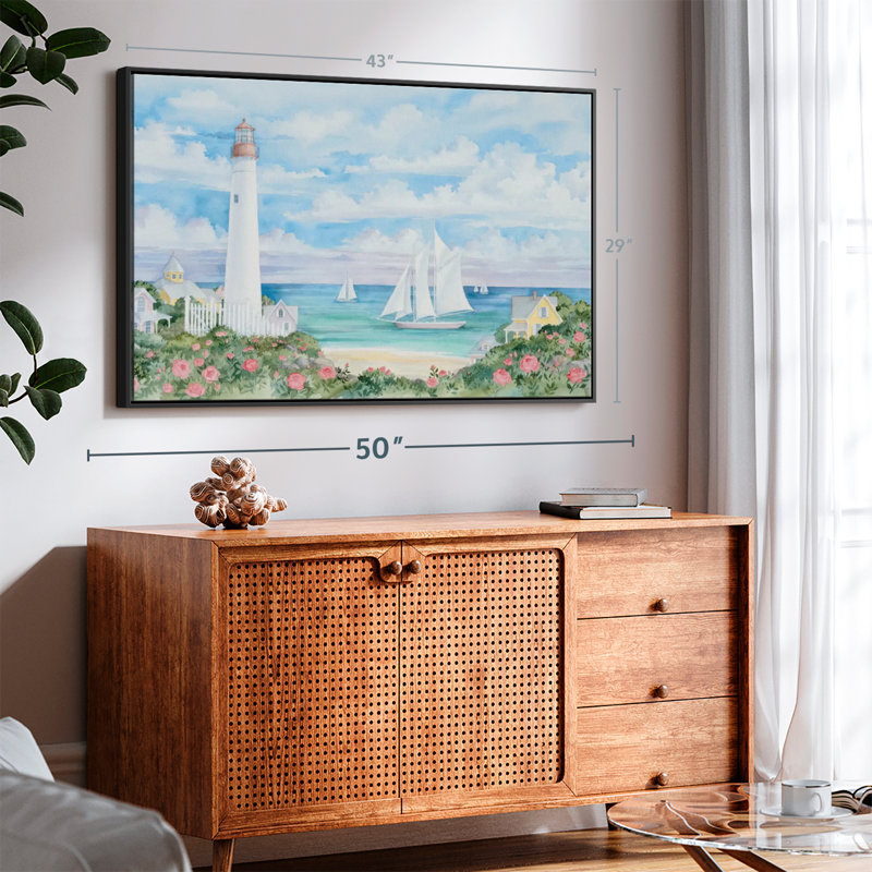 " Ocean View Lighthouse ", 29" H x 43" W