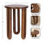 Table d'appoint ronde en bois de manguier Kenzo-2131587397