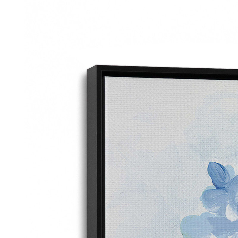Reproduction d'art «Providence Hydrangea II» par Courtney Prahl, H 16 po x l 12 po, Cadre flottant, Noir