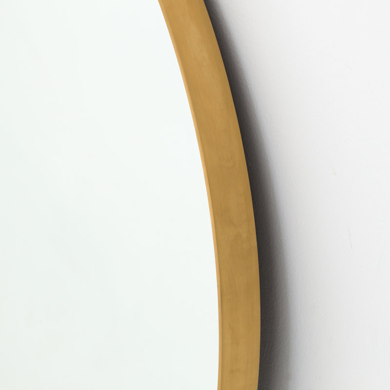 Bellvue Metal Wall Mirror, Polished Brass, 47.25" x 47.25"