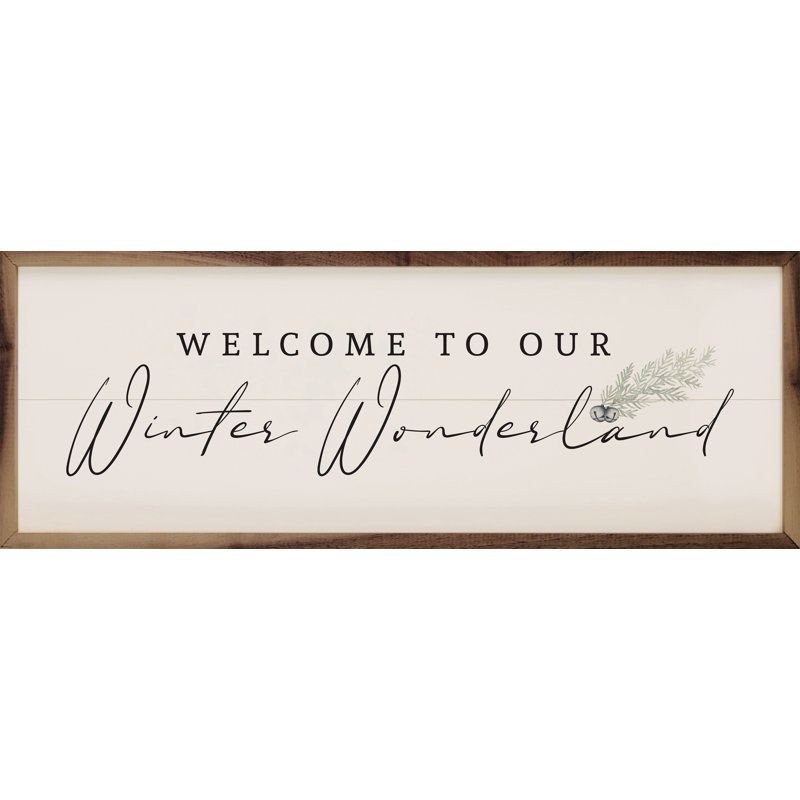 Winter Wonderland Greenery, reproduction encadrée sur bois, H 16 po x l 48 po x P 1 po