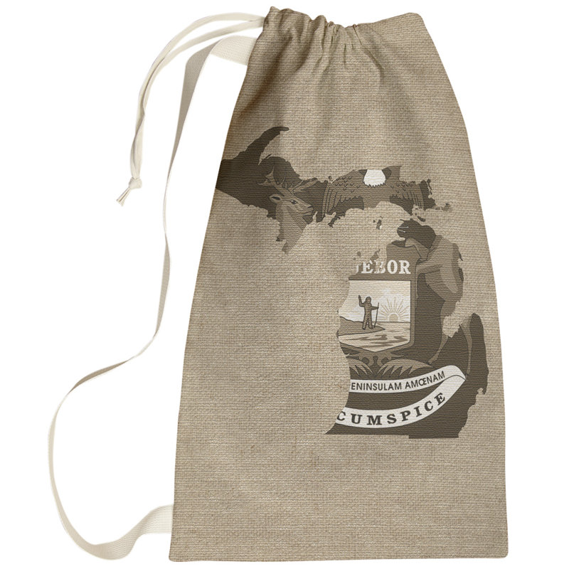 Sac à linge united states flag, Petit H 29 po x l 18 po x P 1,5 po, Beige-brun, Californie