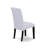 Barry Parsons Dining Chairs - Gray Linen Fabric Padded Chairs, Set of 2, Black-1602541400-1602541403