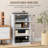 Media Cabinet, 4-Tier Stereo Cabinet, Modern Audio Video Media Stand With Adjustable Shelves, Tempered Glass Doors, And Cable Management (Cabinet)-72392544