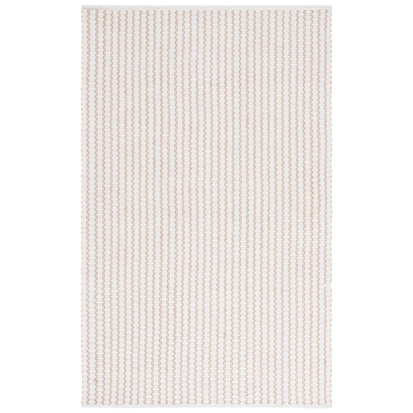 Hand-Woven Chevron Cotton Rug, Rectangle 9' x 12'