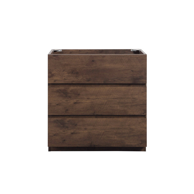Alice-30W-201, armoire murale SANS lavabo, couleur blanche, avec deux tiroirs, Noyer