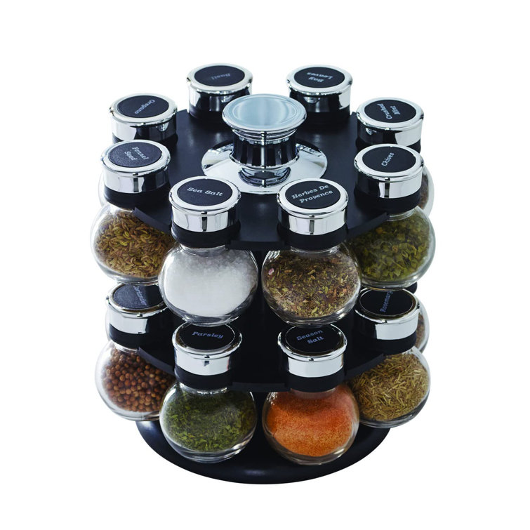 16 Jar Spice Jar & Rack Set Prep & Savour