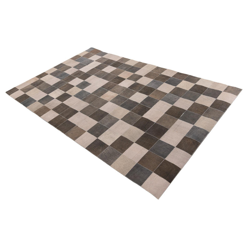 Tapis noir et beige Nakayama