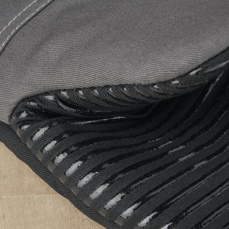 Silver and Black Silicone Heat Protective Oven Mitts - 2 Piece Set