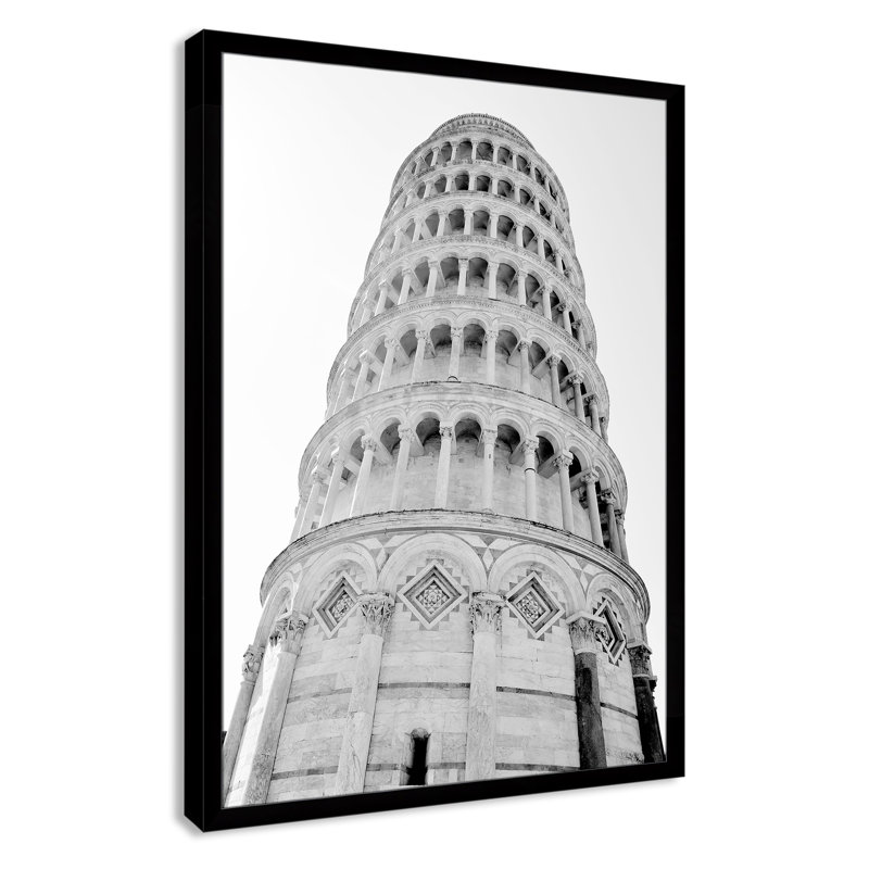 Iconic City Collection "Pisa" par Natalie Carpentieri, Cadre photo noir simple, Non, H 55 po x l 39 po x P 1,25 po
