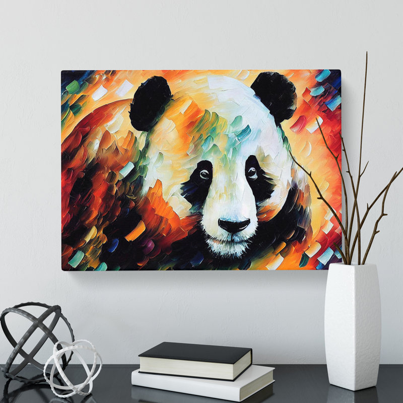 Panda Painted Vol.2 Abstract - Wrapped Canvas, 35cm H x 50cm W x 3cm D
