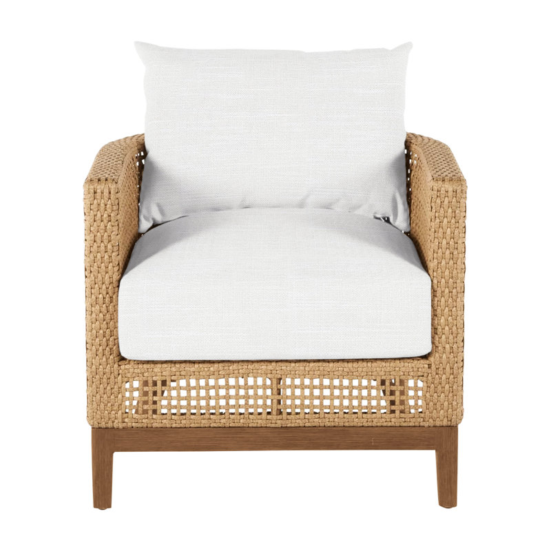 Peninsula Barrel Chair - Light Raffia/Sandalwood, Light Raffia/Natural Sandalwood, Welt + Standard fill