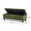 Banc avec repose-pieds 51 pouces avec rangement, capacité de 300 lb, pieds en bois d'hévéa, repose-pieds multifonctionnel-110809924